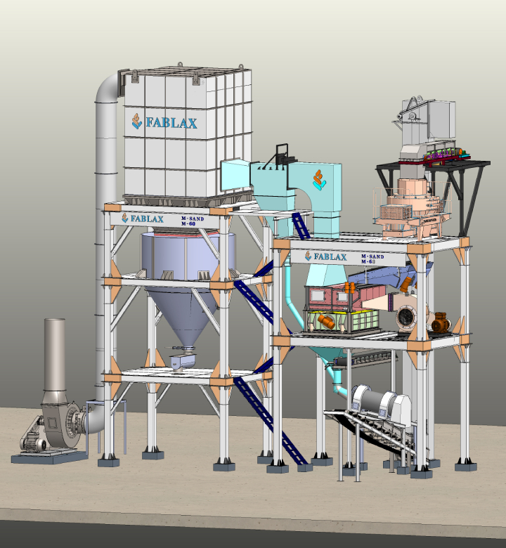 Fablax Pvt Ltd M Sand Plant Multi Cyclone Air Classifier For Sand